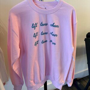 NWT Pure Barre Lift Tone Cheer Crew Sweatshirt, Pink, Medium